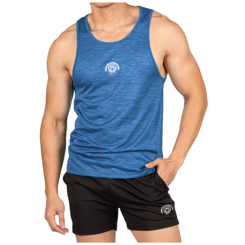 Private Structure เสื้อกล้ามออกกำลังกาย Flashy Tank – Valid Blue [4715] / นายแบบอก 41" Size M
